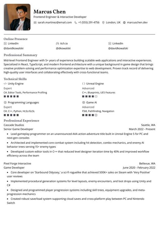 Resume Template Main